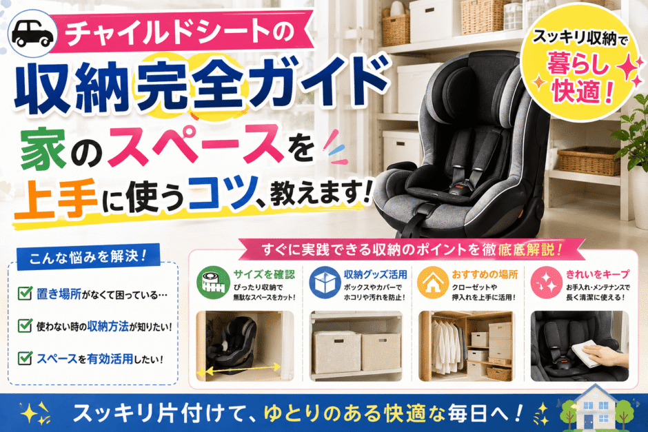 【チャイルドシートの収納完全ガイド】家のスペースを上手に使うコツ、教えます！の画像