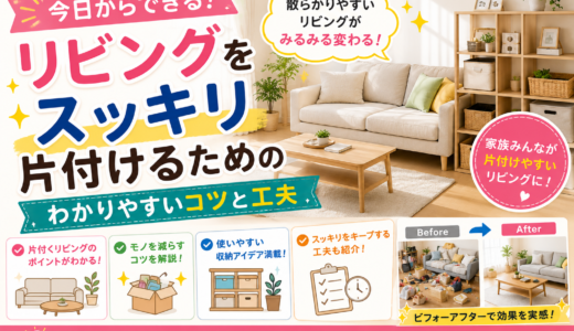リビングをスッキリ片付けるためのわかりやすいコツと工夫